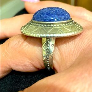 Silpada Ring .925 & Peruvian Lapis size 8